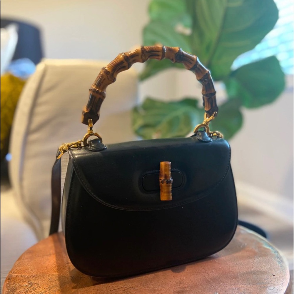 Authentic Vintage Gucci Bamboo Top Handle Bag (1960s)